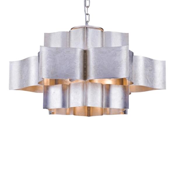 Design Living 29.9-in x 15.7-in Silver Three Tier Pendant Light