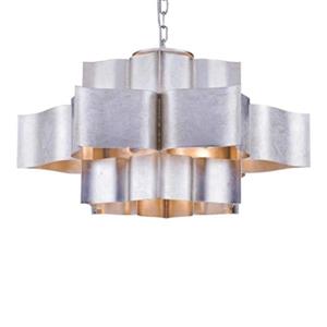 Design Living 29.9-in x 15.7-in Silver Three Tier Pendant Light