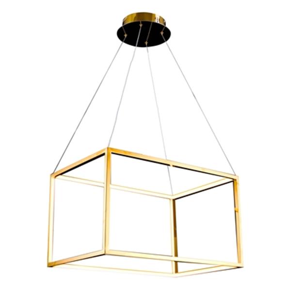 gold cube pendant light