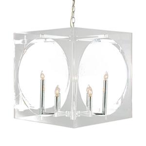 Design Living 20-in x 24-in Chrome Rectangle 8-Light Pendant Light