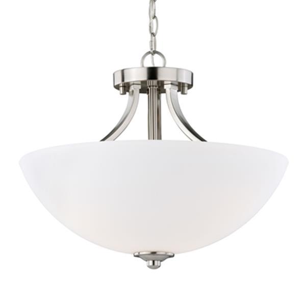 Cascadia Mea Nickel Bowl Semi Flush Mount Ceiling Light C0130 Rona