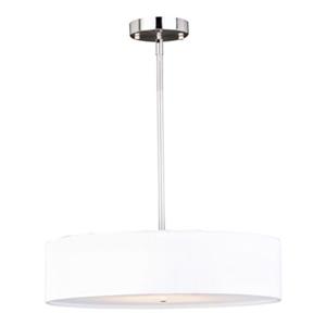 Cascadia Ashland Instalux LED Nickel Motion Sensor Drum Pendant Light