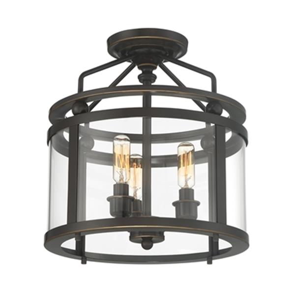 Quoizel Norfolk 12 87 In X 11 87 In Oil Rubbed Bronze 3 Light Semi