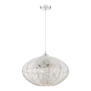 Quoizel Tango Collection 19.6-in x 14.5-in Polished Chrome Globe 4-Light Pendant Light