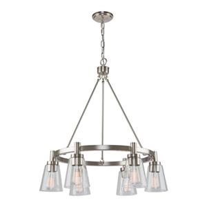 Artcraft Lighting Clarence Brushed Nickel 6-Light Downlight Chandelier