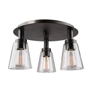Artcraft Lighting Clarence Oil Rubbed Bronze Base 3-Light Flush Mount Ceiling Light