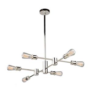Artcraft Lighting Tribeca Polished Nickel 6-Light Chandelier