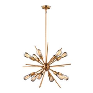 Cascadia Estelle 12-Light Brass Mid-Century Modern Sputnik Pendant Light