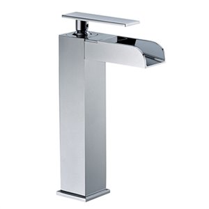 ALFI brand Polished Chrome Single Hole Tall Waterfall Bathroom Faucet