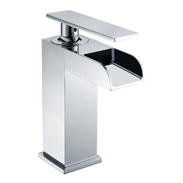ALFI brand Polished Chrome Single Hole Waterfall Bathroom Faucet