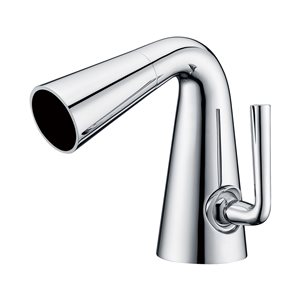 ALFI Brand Brushed Nickel Single Hole Cone Waterfall Bathroom Faucet