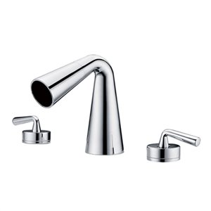 ALFI Brand Polished Chrome Widespread Cone Waterfall Bathroom Faucet