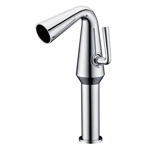 ALFI Brand Polished Chrome Single Hole Tall Cone Waterfall Bathroom Faucet