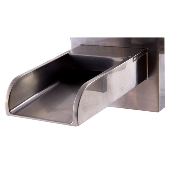 ALFI brand Brushed Nickel Widespread Wall Mounted Modern Waterfall Bathroom Faucet
