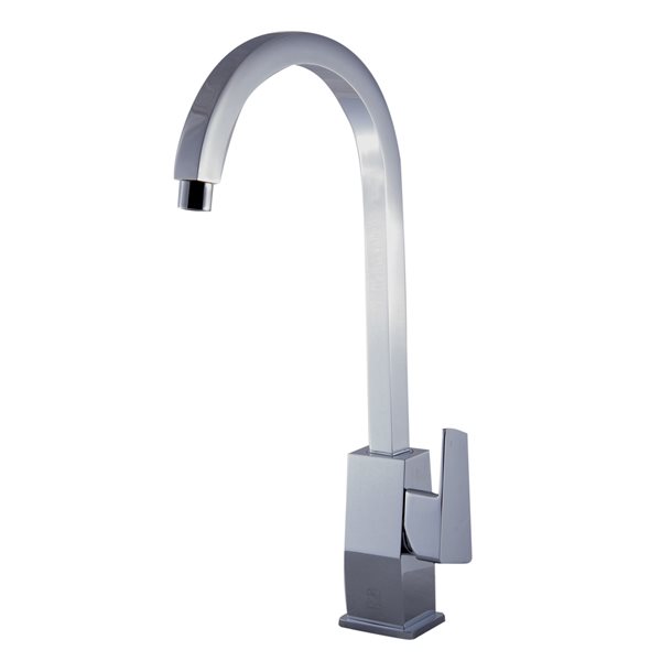 ALFI brand Gooseneck Polished Chrome Single Hole Bathroom Faucet