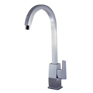 ALFI brand Gooseneck Polished Chrome Single Hole Bathroom Faucet