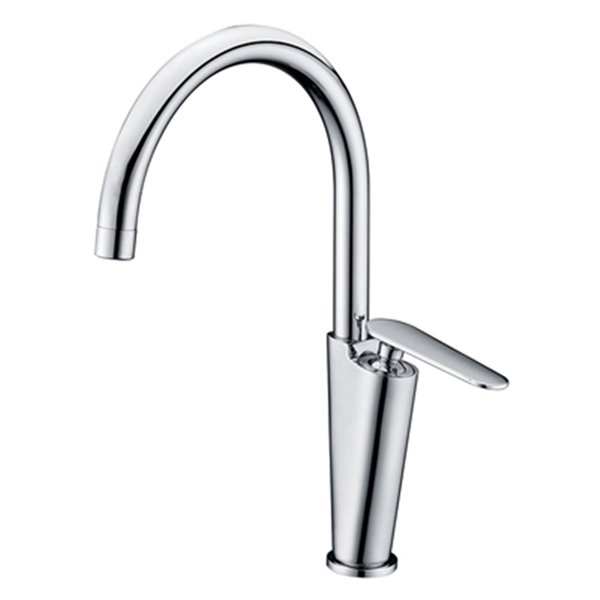 ALFI brand Gooseneck Polished Chrome Single Hole Bathroom Faucet AB3600 ...