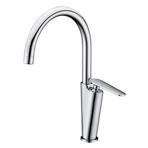 ALFI Brand Gooseneck Polished Chrome Single Hole Bathroom Faucet