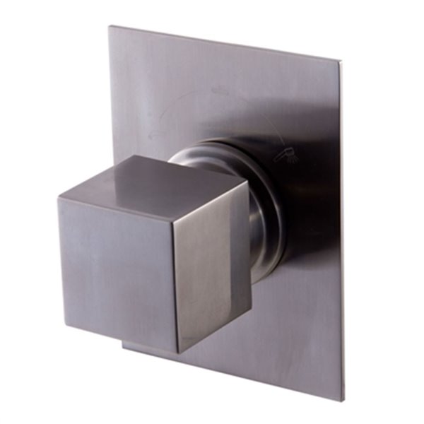 ALFI brand 5.13-in Brushed Nickel Modern Square 3-Way Shower Diverter