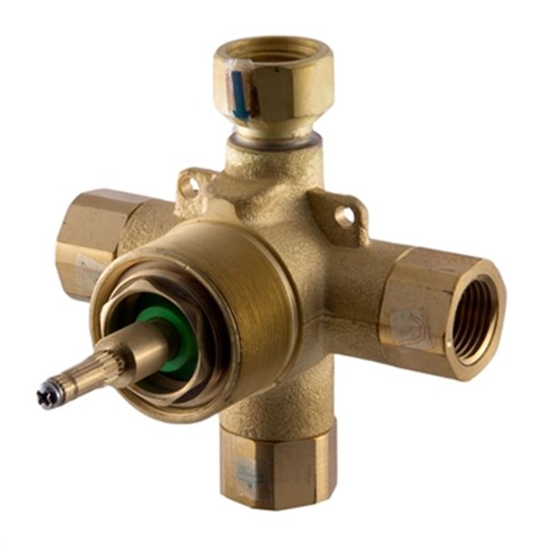 ALFI brand 5.13-in Brushed Nickel Modern Square 3-Way Shower Diverter