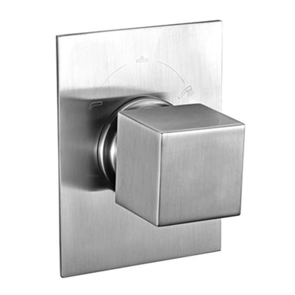 ALFI brand 5.13-in Brushed Nickel Modern Square 3-Way Shower Diverter