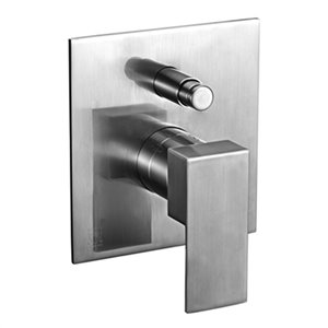 ALFI brand 7.53-in Brushed Nickel Modern Square Pressure Balanced Shower Mixer