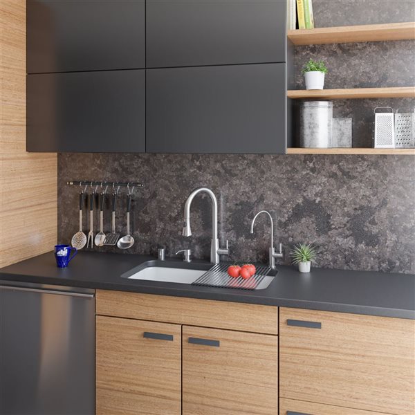 ALFI brand 32-in x 18-in White Double Bowl Fireclay Undermount Kitchen Sink