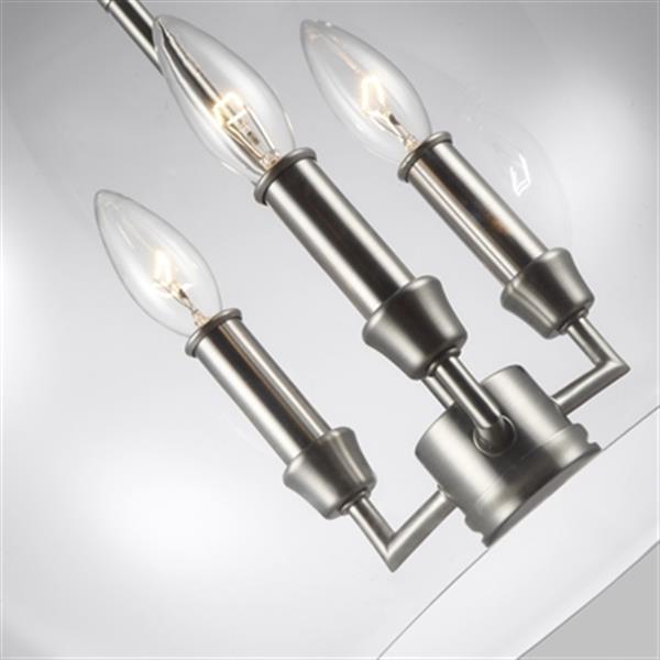 Generation Lighting Lawler 3-Light Satin Nickel Orb Pendant