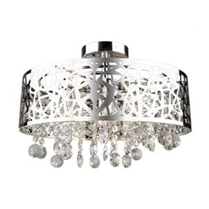 Artcraft Lighting Celestial 9.5-in x 16-in Chrome 4-Light Semi-Flush Mount Ceiling Light