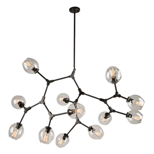 Artcraft Lighting Organic Black 12-Light Chandelier