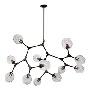 Artcraft Lighting Organic Vintage Brass 12-Light Chandelier