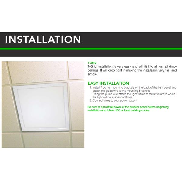 Inti Lighting Corp 2x2 Energy Star True Led Flush Light Rona