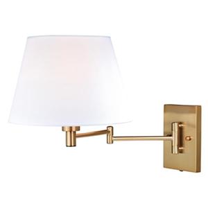 Cascadia Chapeau Instalux Smart Light Plug-In Brass Motion Sensor Swing Arm Wall Lamp