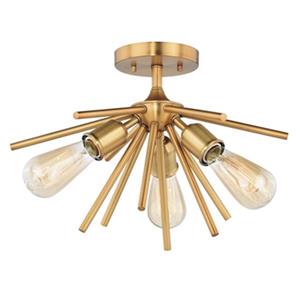 Cascadia Estelle 3-Light Brass Mid-Century Modern Sputnik Ceiling Light