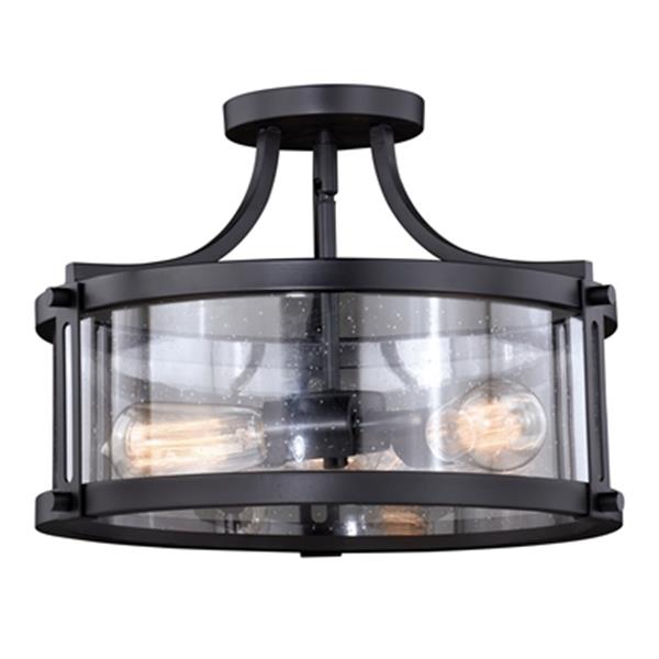 Cascadia Holbrook 16-in Bronze Bulb Semi Flush Mount Ceiling Light