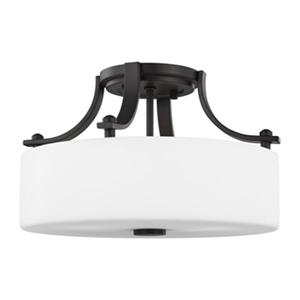 Feiss Sunset Drive 7.75-in Oil Rubbed Bronze 2-Light Semi-Flush Ceiling Light