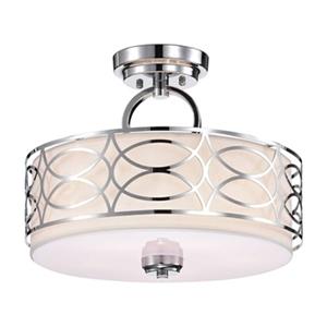 Warehouse of Tiffany Spennz 13.8-in x 16.9-in Chrome 5-Light Semi-Flush Mount Ceiling Lamp