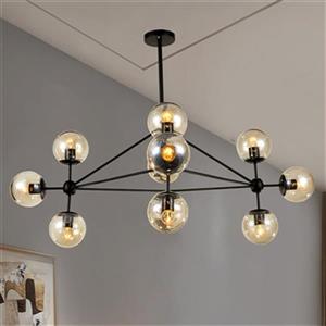 Warehouse of Tiffany Enthen 10-Light Orb Chandelier - Metal - Black
