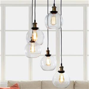 Warehouse of Tiffany Deeni 5-Light Bronze Adjustable Pendant