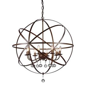 Warehouse of Tiffany Jossie 8-Light Bronze Chandelier