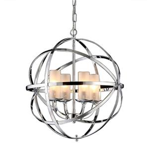 Warehouse of Tiffany Qadira 18-in Silver 4-Light Chandelier
