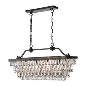 Warehouse of Tiffany Ikraam 4-Light Rectangular Chandelier