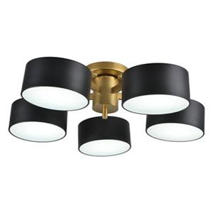 Design Living 7.4-in x 24-in Gold 5-Light LED Flush Mount Light