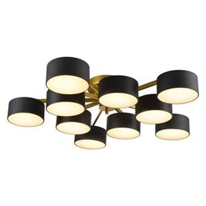 Design Living 7.4-in x 38-in Gold 10-Light LED Flush Mount Light