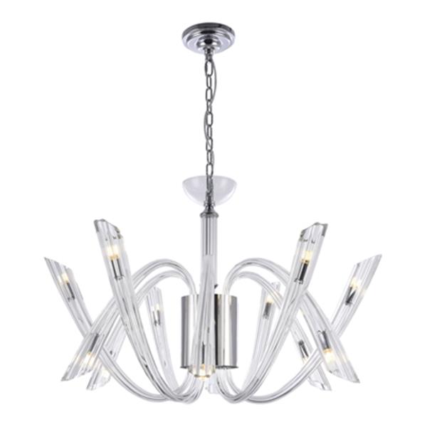 Design Living Clear Blown Glass LED chandelier
