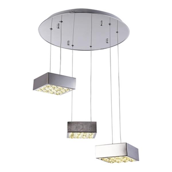 Design Living Chrome LED Multi Box Pendant Light