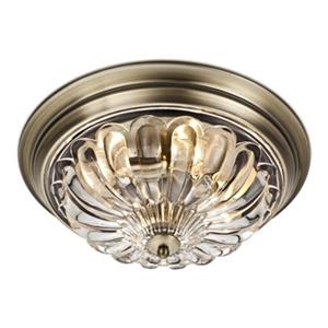 Design Living 3-Light White Fabric Flush Mount Shade with a Black Frame