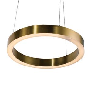 Design Living Antique Brass LED Ring Pendant