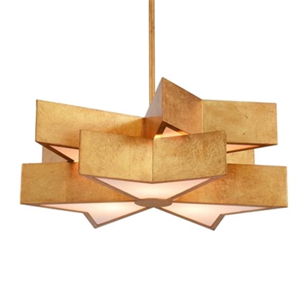 Design Living Gold leaf Star Pendant Light