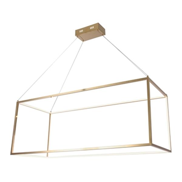 Design Living Gold 18-in Box LED Chandelier